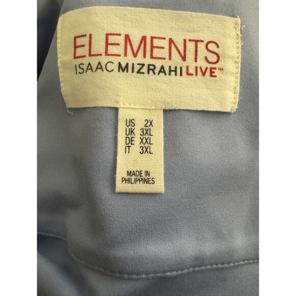 Isaac Mizrahi Live Elements Stretch Knit Jacket Bluebell Women 2X NWOT - Picture 12 of 13